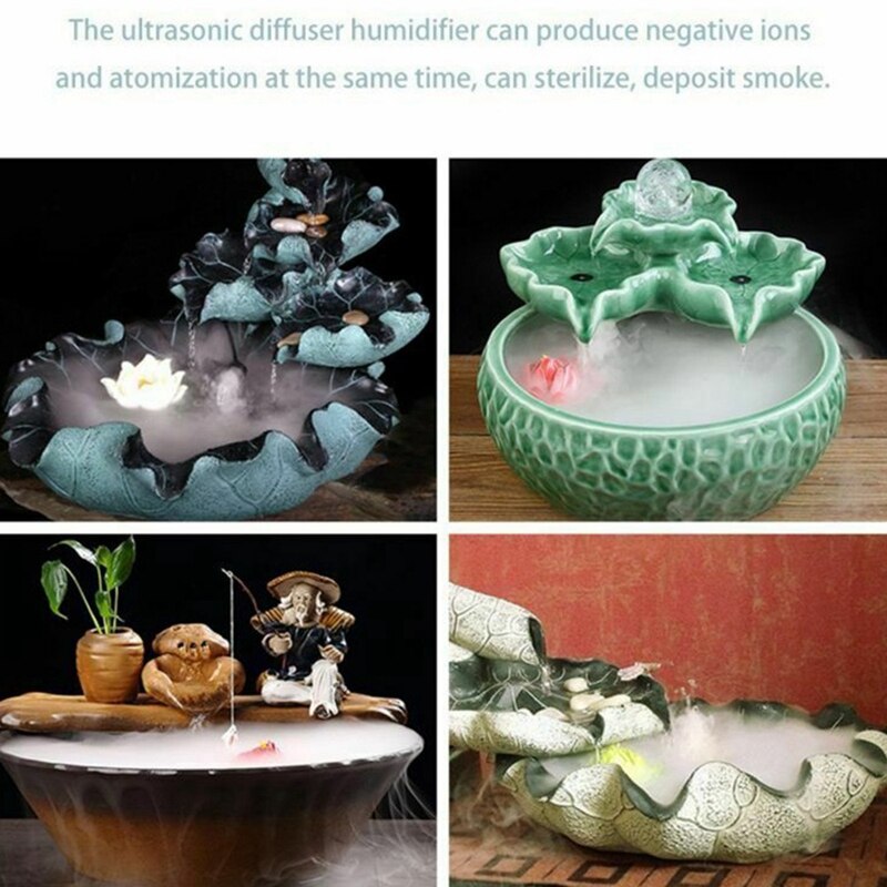 Ultrasonic Mist Maker Fogger Water Fountain Pond Atomizer Air Humidifier EU Plug