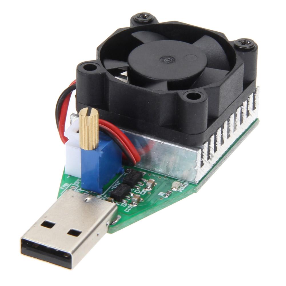 15W RD Industrial Grade Electronic Load Resistor USB Interface Discharge Battery Capacity Test Meter with Fan