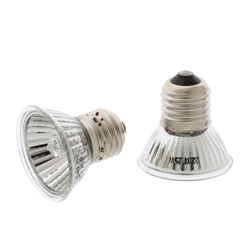 2 uds UVA + UVB bombilla de luz completa para cría de loros y pájaros jóvenes bombilla cálida: 25W