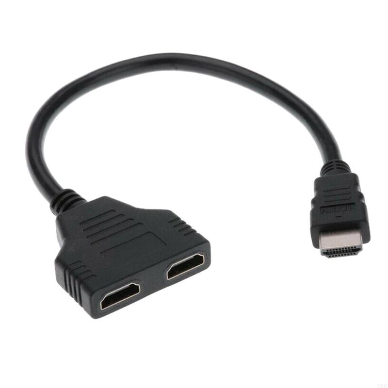 920L 1 Male to Two Female 1 to 2 Way Splitter Adapter Cable for HDTV Support Two TVs 11.8in