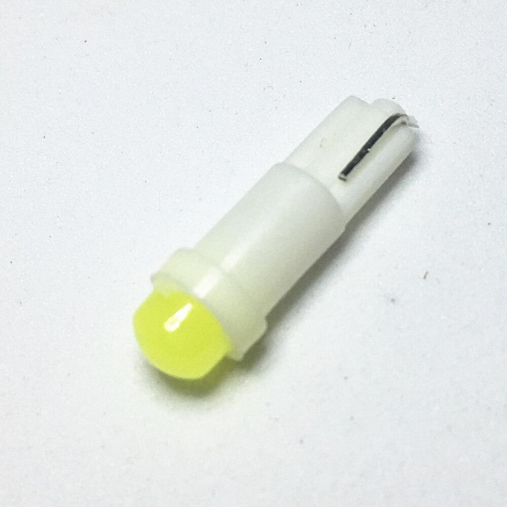 Lumière d'intérieur de voiture T5 Led 1 SMD en céramique, jauge de tableau de bord, lampe, Instrument ampoule en céramique, lumière de coin de voiture DC 12V 10 pièces