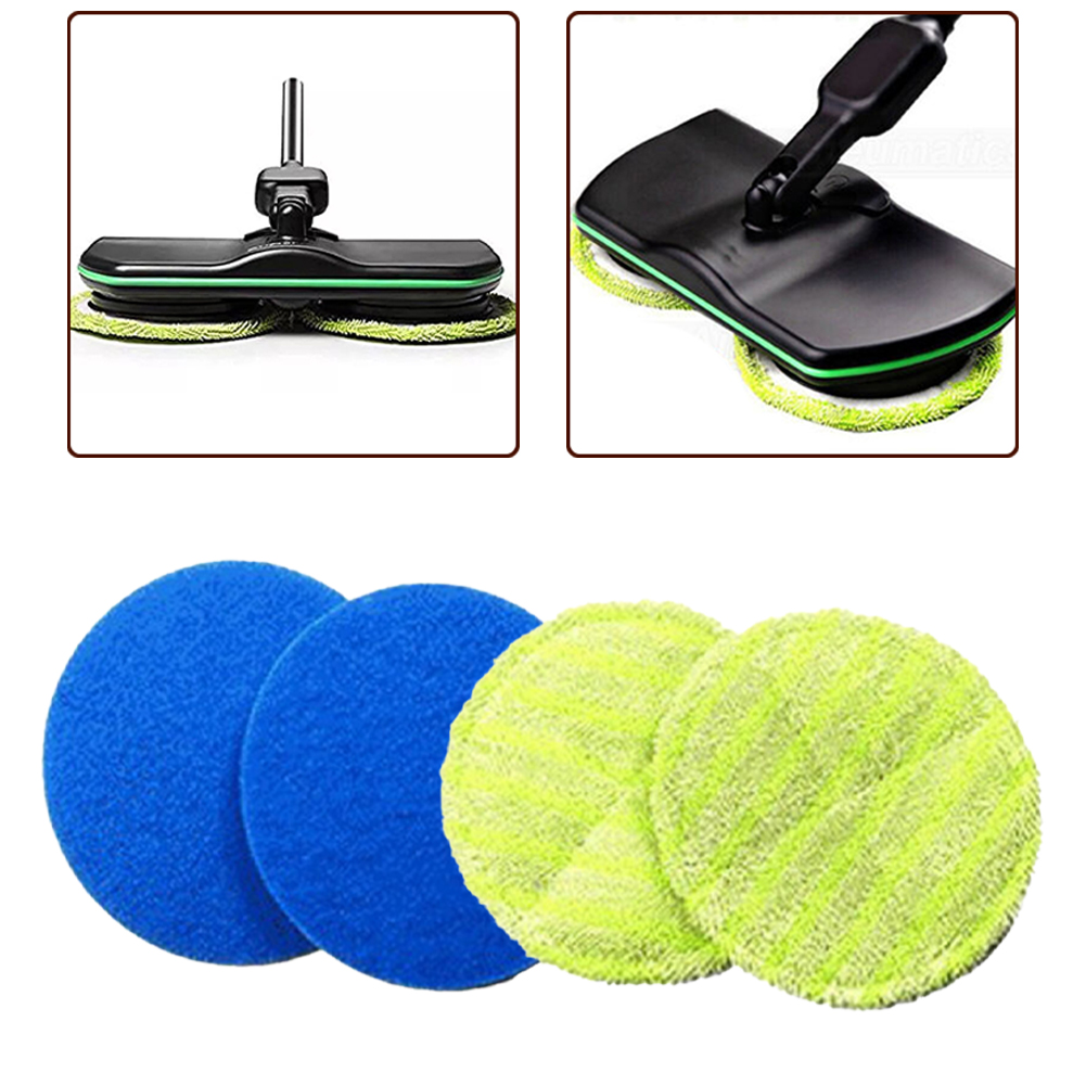 4Pcs Microfiber Mop Pads Electric Cordless Rechargeable Powered Floor Cleaner Scrubber Mop Pads Reusable Washable Pads