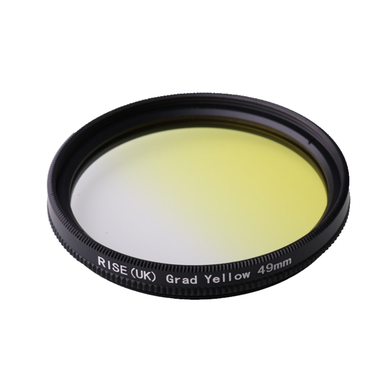 Camera Filters Gradual 49 mm Color Filters for brown Orange Pink Red Yellow Grey Blue Green Purple For DSLR Camera: Gradual yellow