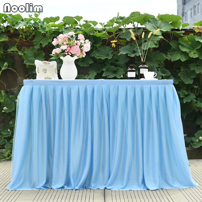 200*75cm Beautiful Tutu Table Layer Birthday Party Wedding Dessert Table Skirt Decoration Baby Shower Party Decoration Suppliers