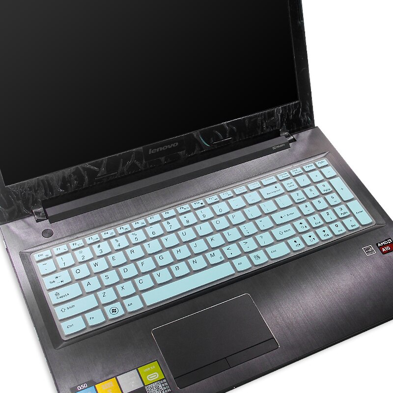 Silikon Tastatur Abdeckung Schutz für Lenovo Ideapad Z50 70 75 Z50-70 Z50-75 100-15 100-15IBY 100- 15IB B50-10 G700 G500 G505: whiteblue