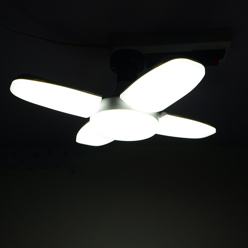 E27 Led Lamp Fan Blade Timing Lamp AC85-265V 28W Opvouwbare Led Industriële Lamp Lamp Voor Thuis Plafondlamp garage Licht
