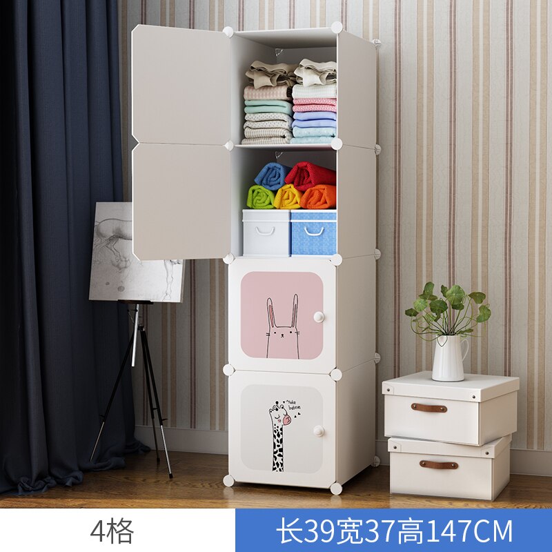 Louis armoires pour enfants simple tissu net rouge bébé location chambre avec bébé armoire assemblage multi-fonctionnel stockage: S16