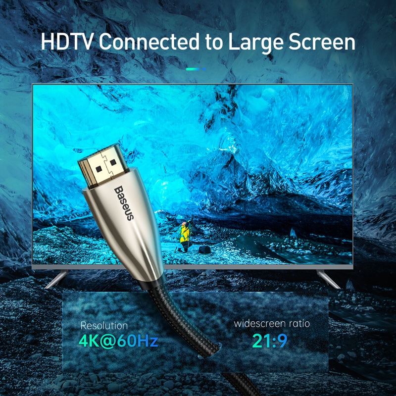 Baseus Hdmi Kabel 4K Naar Hdmi 2.0 Video Kabel Voor Tv Monitor Digitale Splitter PS4 Swith Doos Projector Displayport hdmi Wire Cord