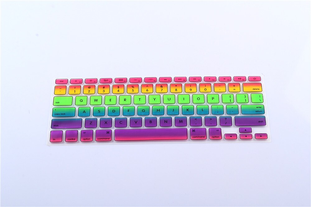 10 Colors Candy Gradation Colors Silicone Keyboard Cover Sticker for MacBook Air Pro Retina 13 15 17 Protector Sticker Film: 5