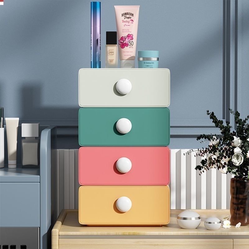 3Pcs Large Capacity Desktop Storage Box Desktop Sundries Organizer Stackable Desk Storage Box With Handle Drawer Home Storage