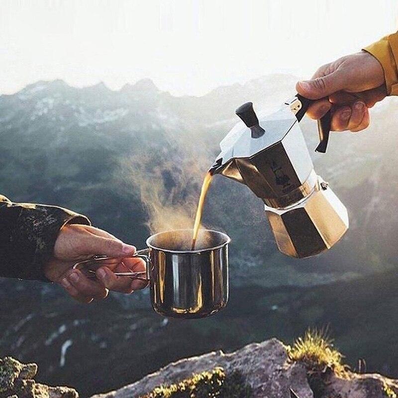 GUNOT Aluminum Stove-top Moka Pot Coffee Maker Italian Espresso Coffee Maker With Filter Cafeteira Expresso Percolator 3cup/6cup