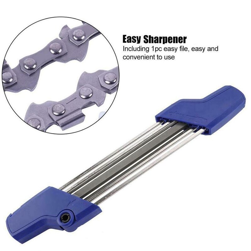 Blauw 2 in 1 gemakkelijk kettingzaag slijper vijl draagbare mini metaal elektrische slijper snelle kettingzaag slijper 4.8 mm accessoire gereedschap
