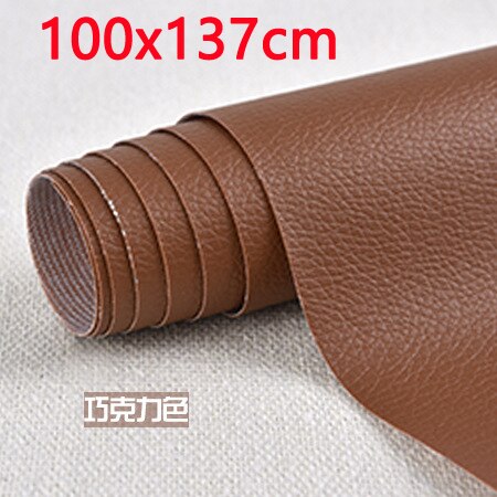 100x137cm Large size Self Adhesive Leather Patch Sofa Repair Patches Stick-on No Ironing Subsidies PU Fabric Stickers Scrapbook: 100x137 Chocolate