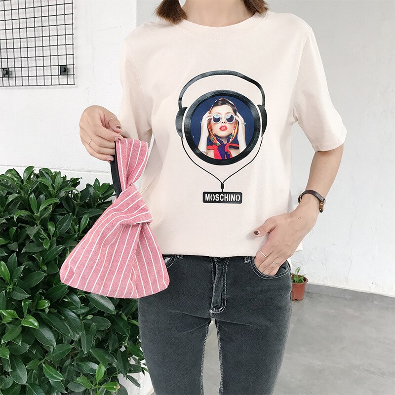 Estilo japonês vento simples nó saco de pulso moeda bolsa do telefone móvel chave pequeno saco grade listra artesanal quadrado algodão tecido saco