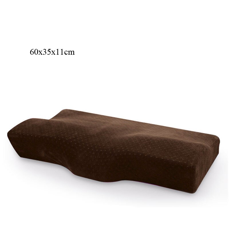 Memory Foam Pillow 2 Sizes Orthopedic Pillow Memory Foam Neck Pillow Slow Rebound For Cervical Health Care Soft Pillow Massage: large coffee