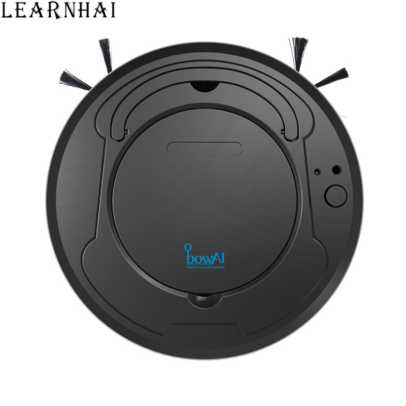LEARNHAI Christmas OB8 Automatic Rechargeable Strong Suction Sweeping Smart Clean Robot Vacuum Cleaner For Home Office: Black