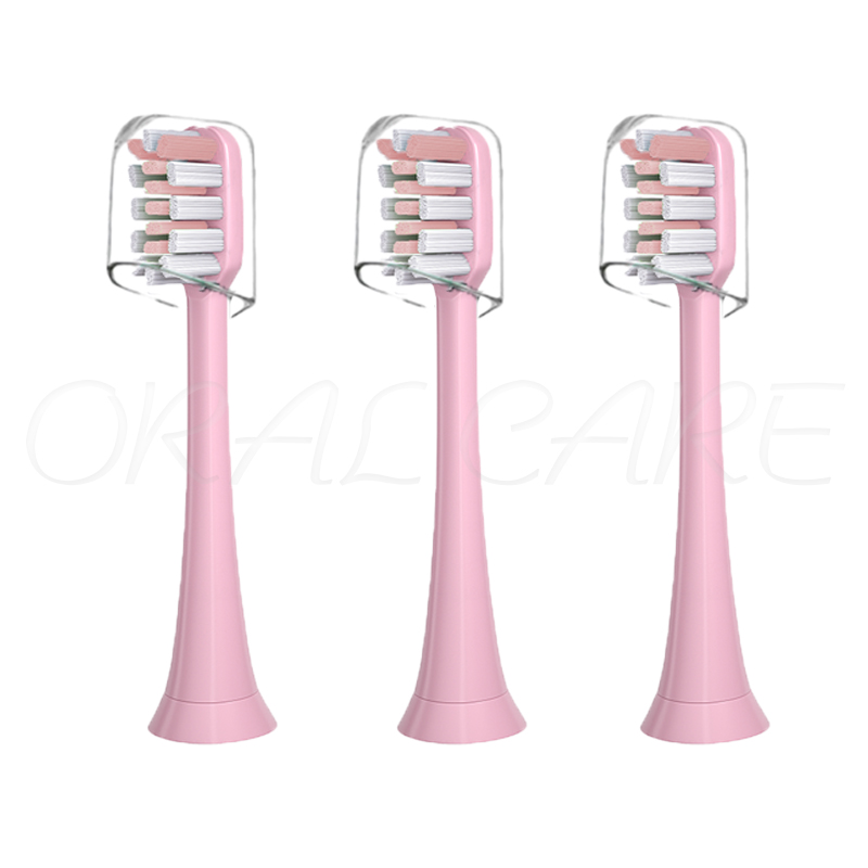 For Lebooo Huawei 2S/LBT203532A/LBT203552B Electric Toothbrush Head Diamond White Protection Replace Brush Head With Cover: Brown