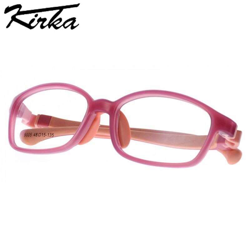 Kirka TR90 Children Spectacles Frames Flexible Square Boys Girls Optical Prescription Glasses Frame Myopia Kid Glasses Frame9005: 9005 C6