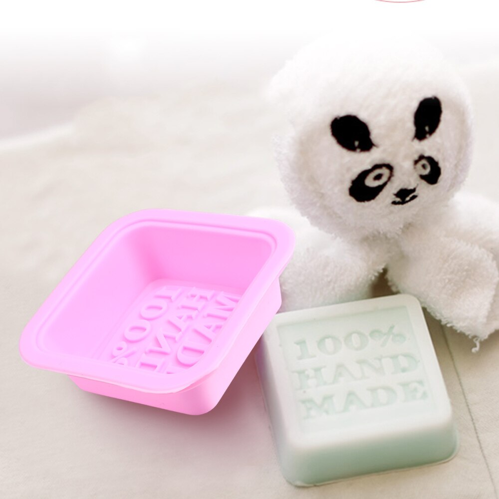 10 Pcs Zeep Loaf Siliconen Mallen Diy Tools Zeep Cake Maken Levert-Rechthoekige (Rabndom Kleur)