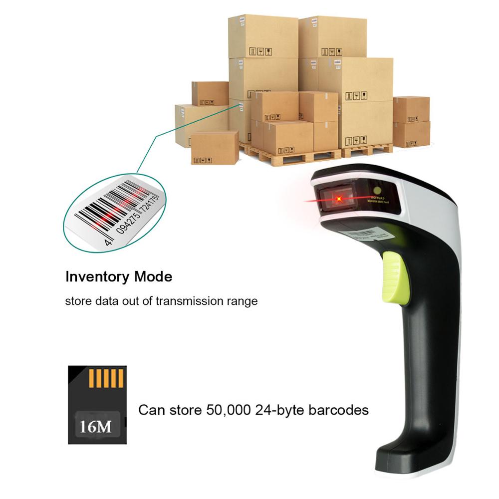 TEKLEAD CCD Bluetooth 2.4GHz Draadloze USB Wired 3 in 1 Barcode Scanner 2500dpi voor Windows, ios, android