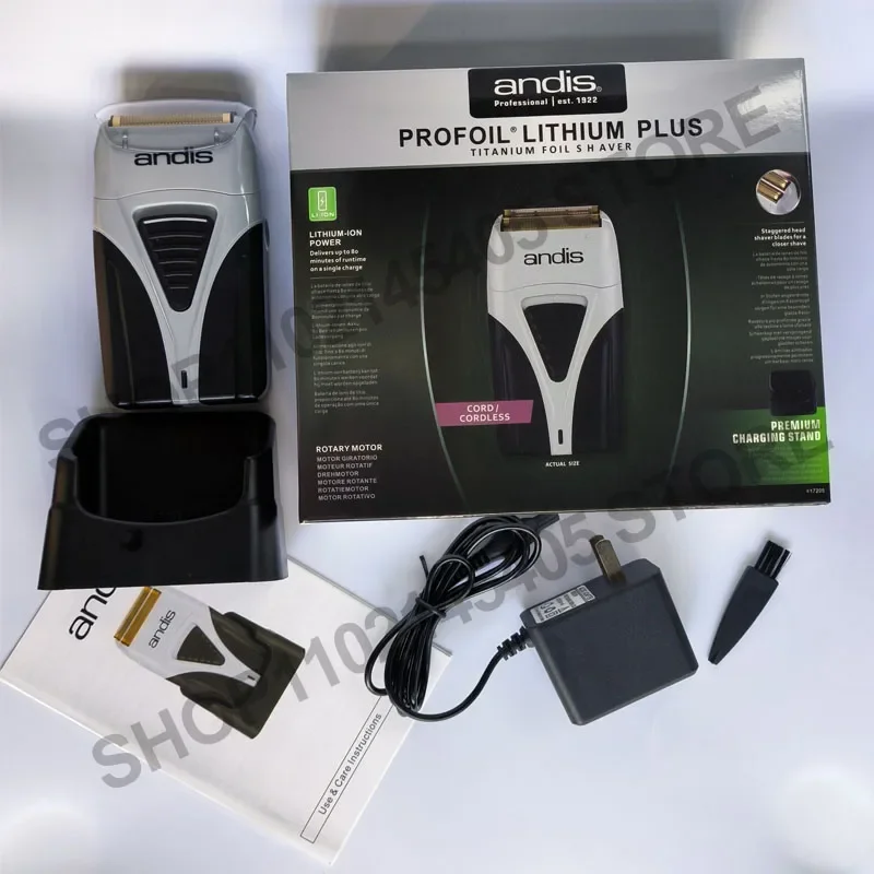 ANDIS Profoil Lithium Plus 17205 barber hair cleaning electric shaver for men razor bald hair clipper supplies Original American