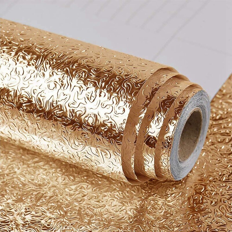 Küche Tapete, Öl-nachweisen und Wasserdichte, Verwendet für Küche Wände, Schränke, wärme-Beständig und Waschbar (Gold, 23,6 X118in)