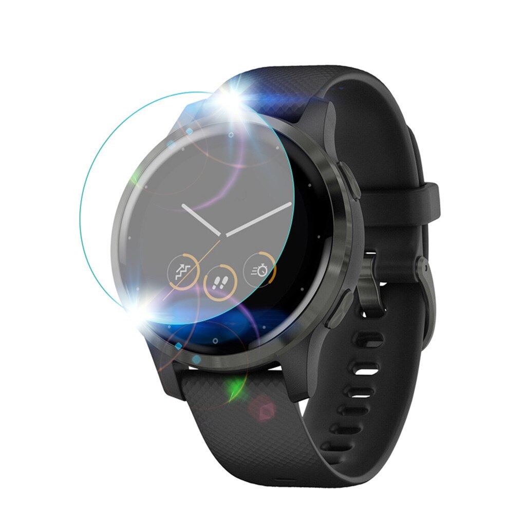 3 pçs filme de cobertura completa protetor de tela de vidro temperado para garmin vivoactive 4S guarda anti-shatter relógio inteligente película protetora