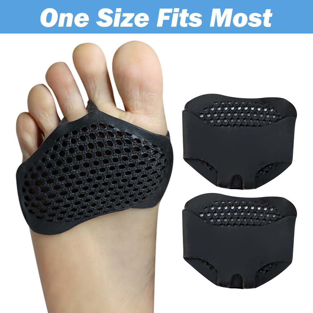 Pexmen 2Pcs Metatarsal Pads Ball of Foot Cushions Gel Forefoot Pad for Metatarsalgia Pain Relief Mortons Neuroma and Callus