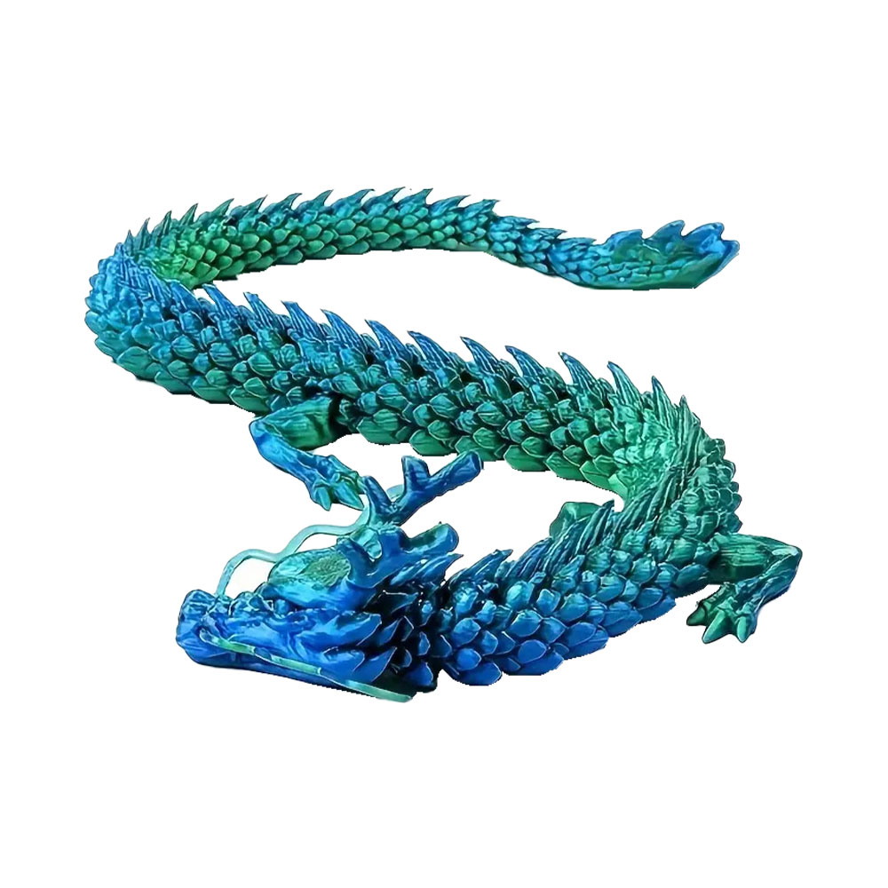 3D-gedruckter chinesischer Drache, Ganzkörpergelenke, die Heimtextilien und Dekorationen bewegen werden, die kreativen Spielzeuge sammeln wert: Licht Gelb