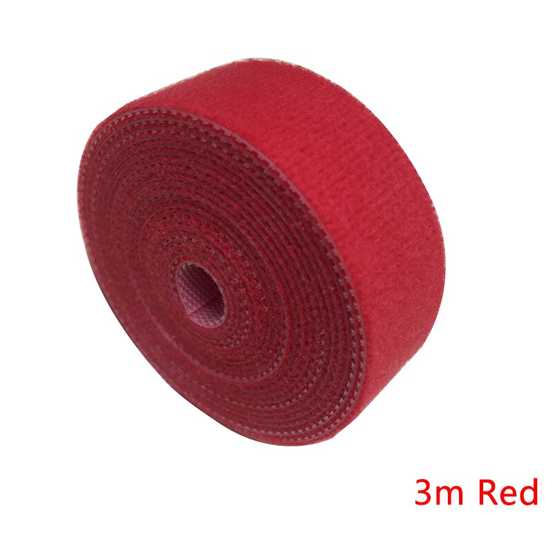 1/3/5m ruller fiskestang bindebånd rem stang bælte fastgørelse krog løkke binde fiskestang stropping velcro udendørs fiske gadget: 3m røde