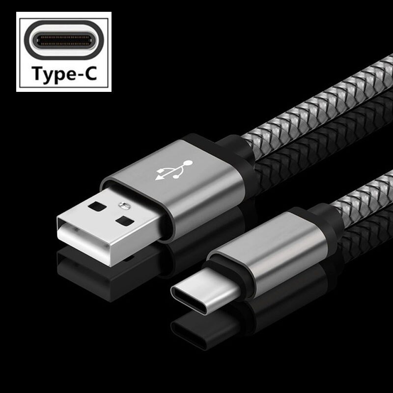 Usb Type C Kabel USB-C Mobiele Telefoon Snel Opladen Lader Kabel Voor Oppo A74 A94 A54 5G A93 A73 a53 A5 A9 A52 A72 A92 S: Gray