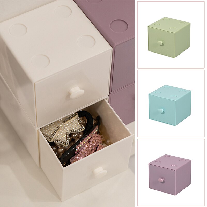 Opslag Lade Bureau Opbergdoos Bestand Puin Rack Cosmetische Kast Thuis Kantoorbenodigdheden Plastic Stapelbaar Snoep Effen Kleur