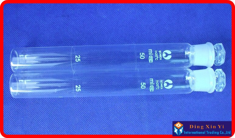 (6pieces/lot)50ml Glass colorimetric tube,color comparison tube,colorimetric cylinder, colorimeter tube