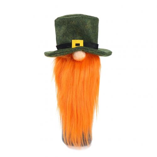 Père noël barbe tresse chapeau bouteille de vin couverture noël décoration ornement: Beard