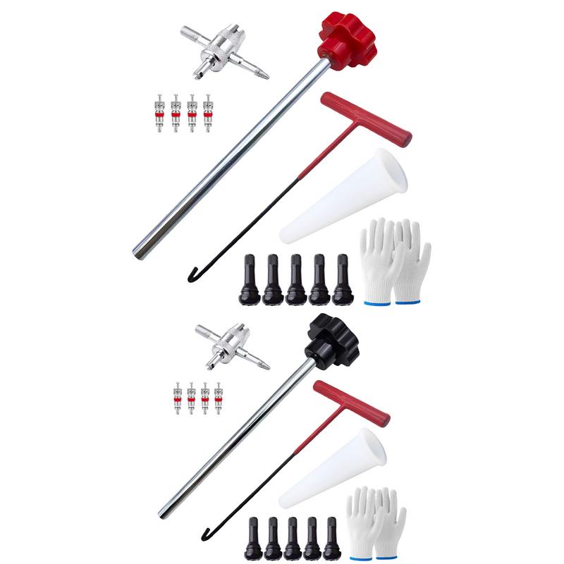Autoband Installer Tool Valve Remover Tool 13 Stuks Ventiel Tool Kit Reparatie Tool Quick Change T-haak Vervanging Auto Accessoires