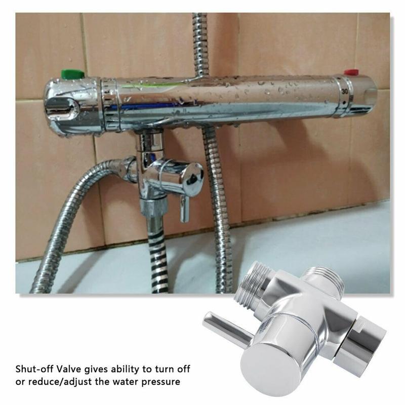1pc 3- vejs t-adapter messing  g1/2 "tee-stik med omskifter bidet til badeventilsprøjte toilet bruser brusebad lukket hoved  e0 l 4
