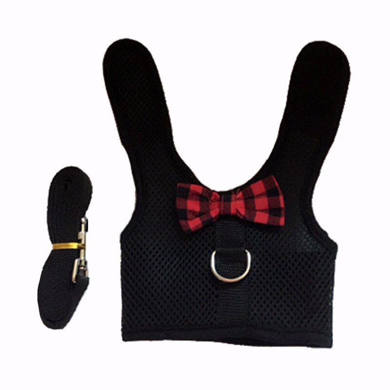 Arnés de cuero de conejo para hámster y conejillo de indias, accesorios de , Collar de conejo, de cuero, para huret, Totoro