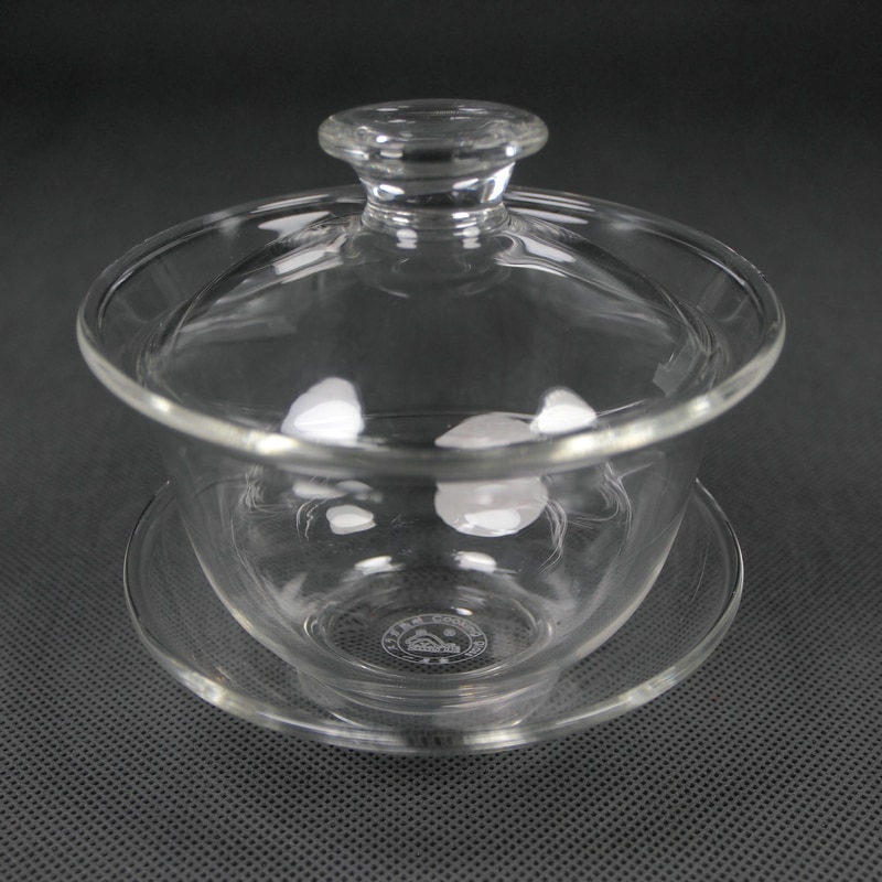 "KingTeaMall" Glas Teegeschirr Gaiwan mit Kapazität von 80 ml, 120 ml für China Gongfu Tee