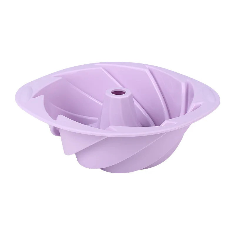 Large Spiral Silicone Cake Mold Flower Shaped Mold Cake Mold Easy Demolding Baking Cake Mold Kitchen Baking Utensils: Chocolate