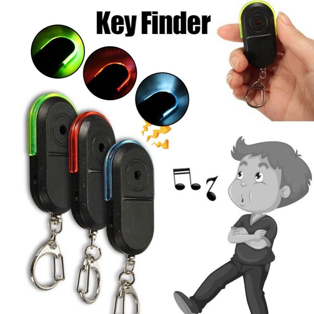 Anti-Lost Alarm Key Finder Locator Keychain Whistle Sound With LED Light Mini Anti Lost Key Finder Sensor