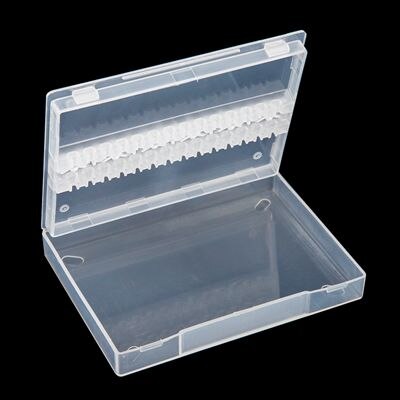 Clear Plastic Nail Drill Bits Storage Box Stand Display 20 Slots 14 Slots Organizer Case Container Manicure Tools: 14 slots