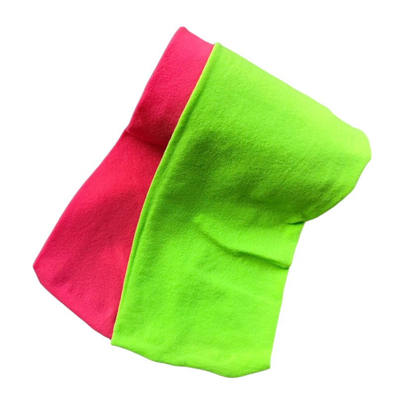 printemps et automne fille couleur bébé velours Ballet collants enfants deux couleurs couture Leggings AB chaussettes enfants danse collants: Watermelon red-Green