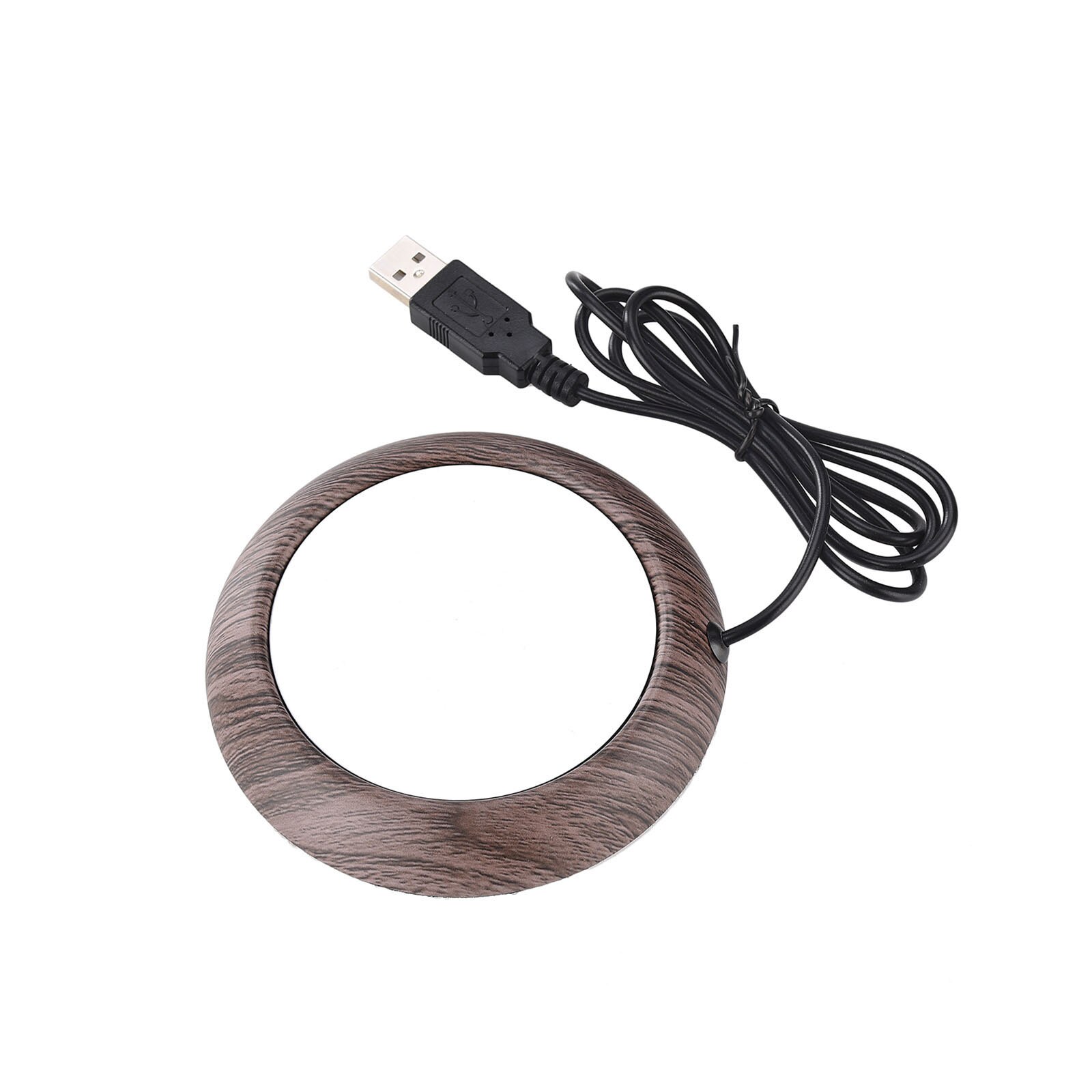 3 colori USB di Legno Del Grano Cup Warmer Calore Bevanda Tazza di Zerbino Tenere Bevanda Riscaldatore Caldo Tazze Coaster: Dark Wood Grain