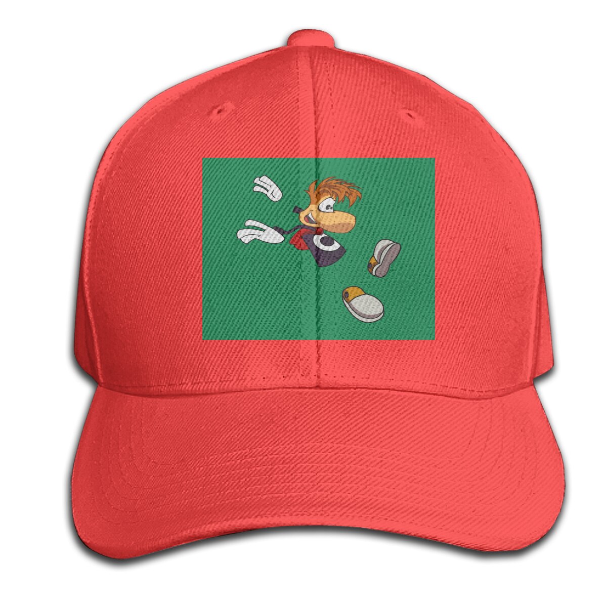 Rayman Retro - Rayman 3D Oversize Stijl Selling Kawaii Goedkope Prijs Geïnteresseerd Foto 'S Afdrukken Cap Hoed: Red