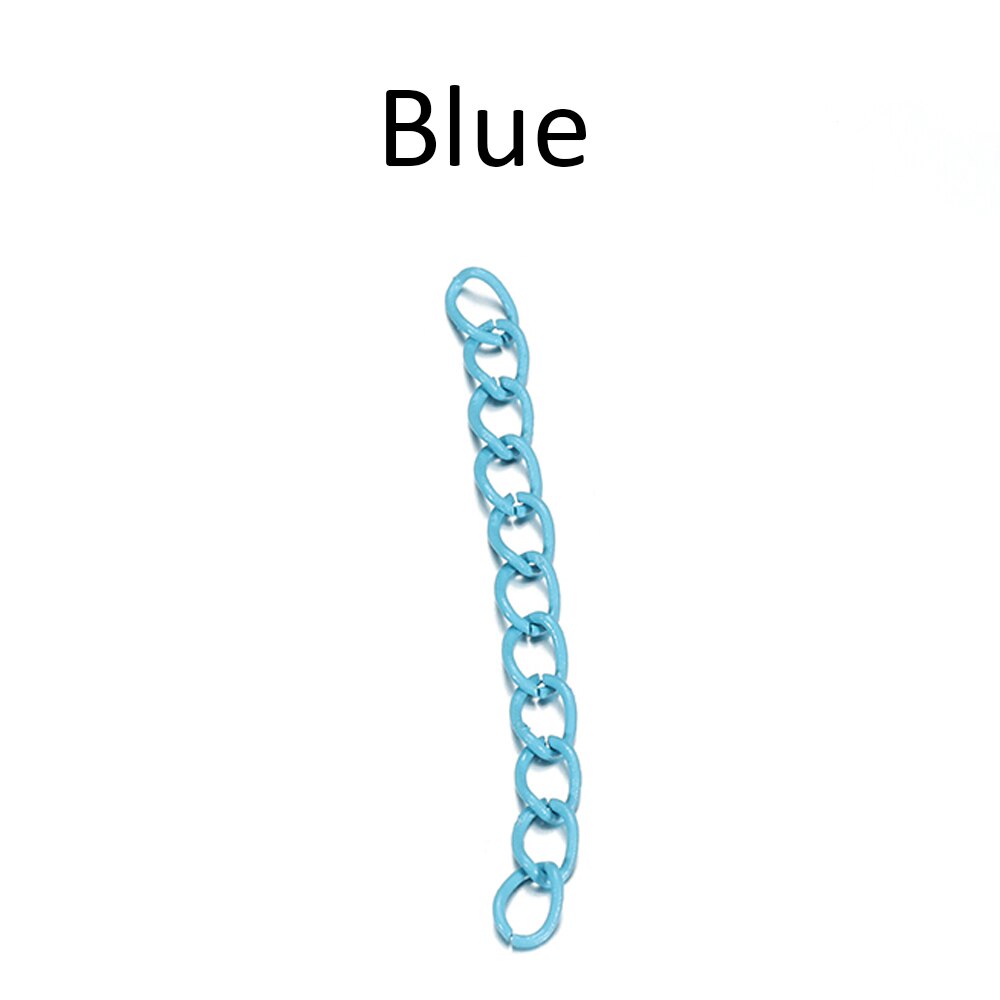30 stücke 4,5 cm Bunte Halskette Verlängerung Kette Groß Armband Erweiterte Ketten Schwanz Extender Für DIY Schmuck Machen Lieferungen: Blue