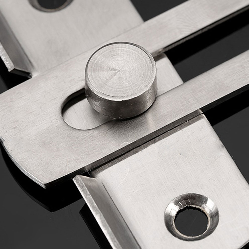 2Pcs Roestvrij Staal Huisdier Kooi Gate Flip Vergrendelingen Veiligheid Anti-Diefstal Deurslot Volledig Metalen Constructie Huisdier Producten