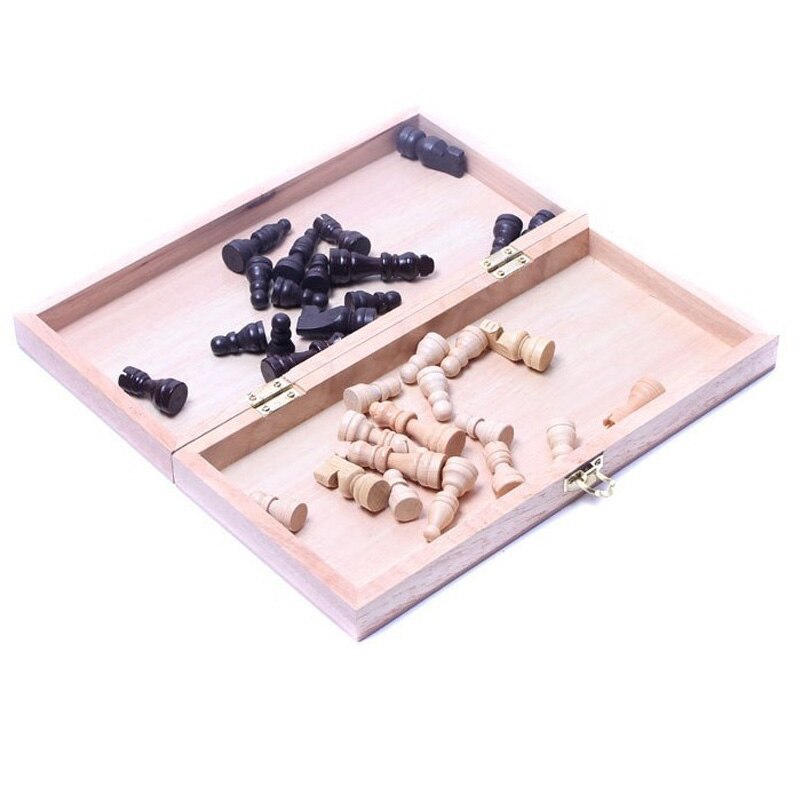 30x30cm Wooden International Chess Set Board Travel Games Chess Backgammon Draughts Entertainment