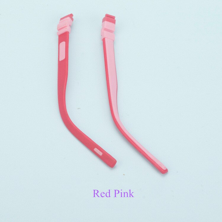 Children&#39;s silicone glasses legs Snap-on color silicone temples pair Multi-color optional Children&#39;s glasses accessories: Red