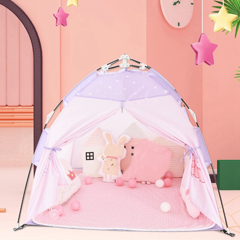 Portable Play Tent Toddler Indoor Playhouse Children Outdoor Garden Folding Tent House Castle -Up Tent for Kids