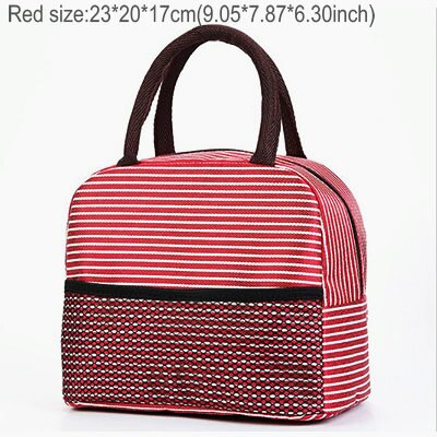 Przenośny piknik lodówka żywności torby termiczne folia aluminiowa chłodnica torebka na obiad duża pojemność torby podróżne Bolsa De na napój owocowy: czerwony